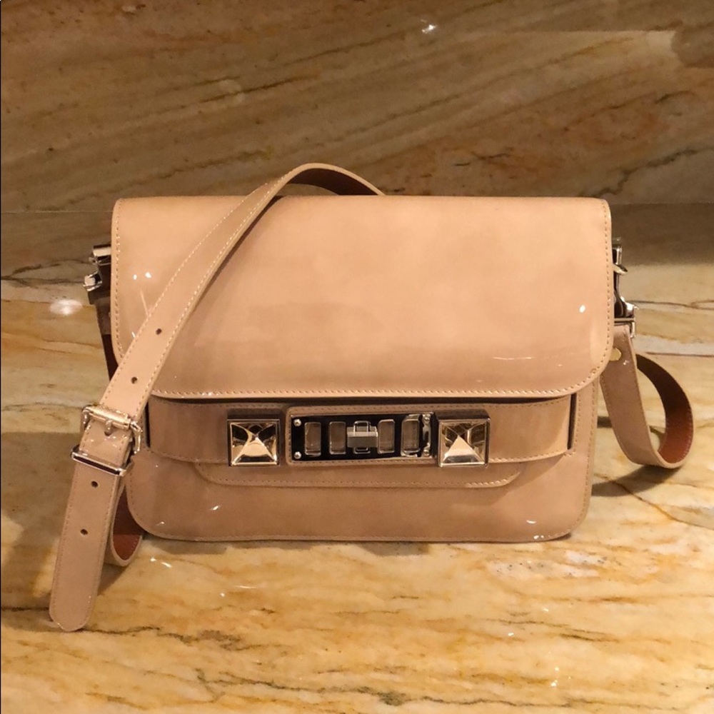 Proenza Schouler PS11 Beige/Biscott Patent Leather
